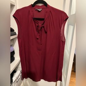 Vince. Red silk blouse size Large